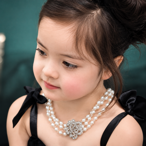 Holly Mini 4-Strand Pearl Necklace for Girls