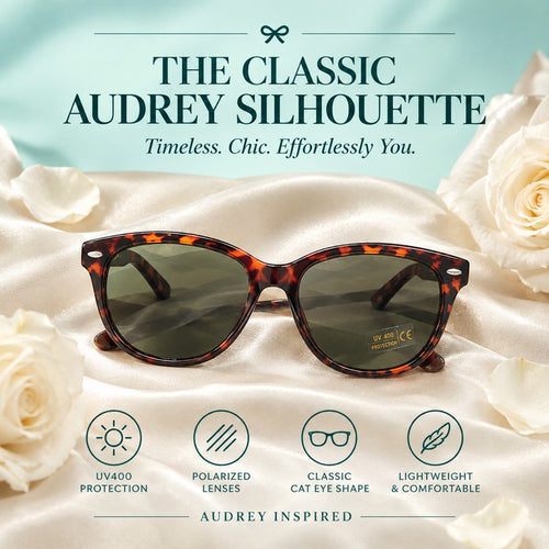 Holly — The Cat-Eye Sunglasses & Black Earrings Set