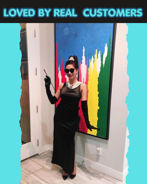 Holly — The Iconic Black Satin Dress