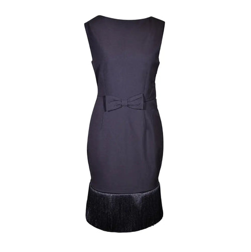 Holly — The Black Fringe Cocktail Dress - Utopiat
