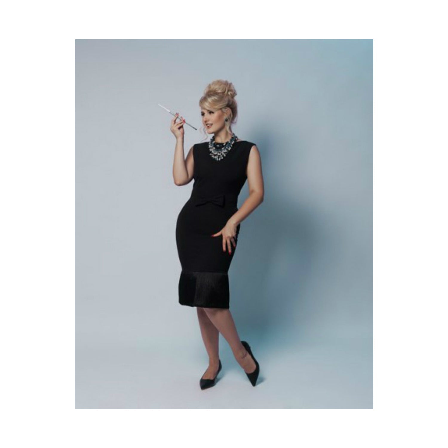 Holly Black Fringe Dress & Jewelry Set – Elegant Glam