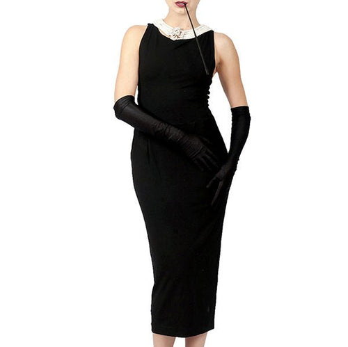 Holly — The Iconic Cotton Black Dress - Utopiat