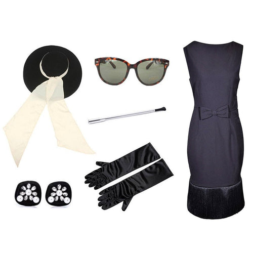 Holly — The Oversized Wool Hat & Fringe Dress Set - Utopiat