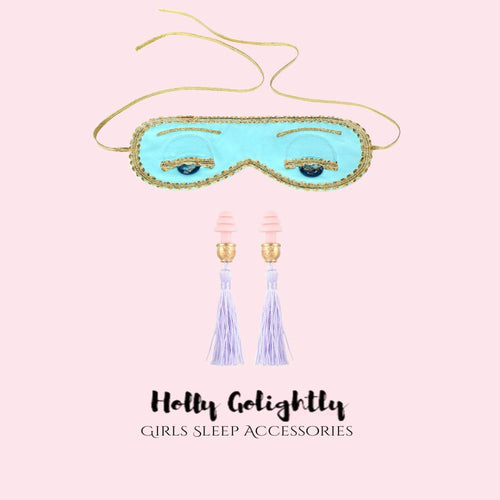 Mini Holly Iconic Sleeping Beauty Set – Audrey - Inspired Eye Mask & Tassel Earplugs for Halloween & Elegant Nightwear - Utopiat